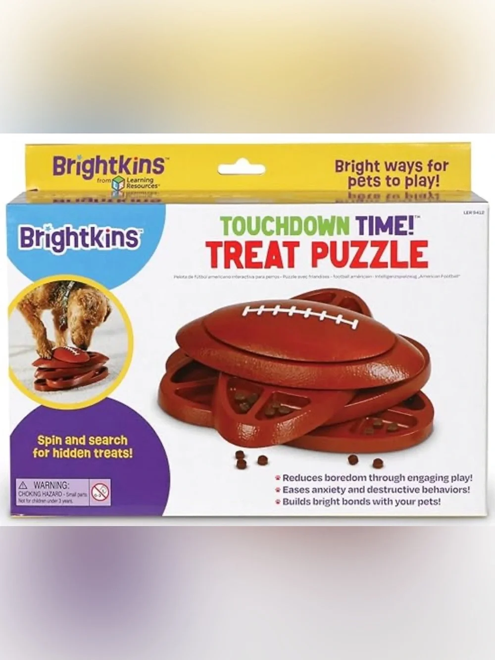 New in box - Brightkins Touchdown Time Treats Puzzle for dogs